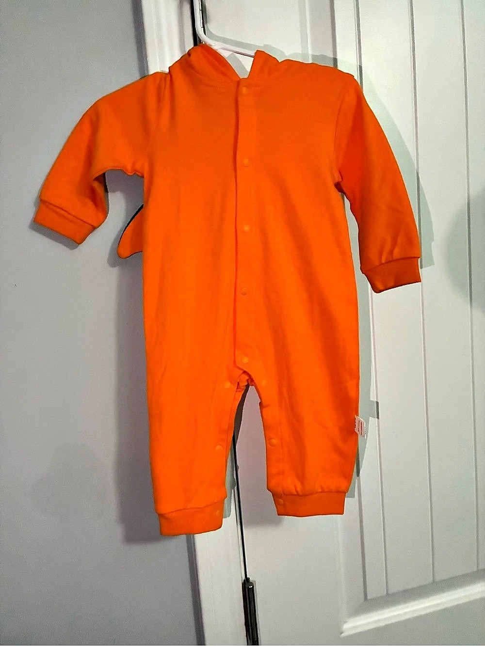 Naruto Kurama Baby Romper Orange & Black Footie